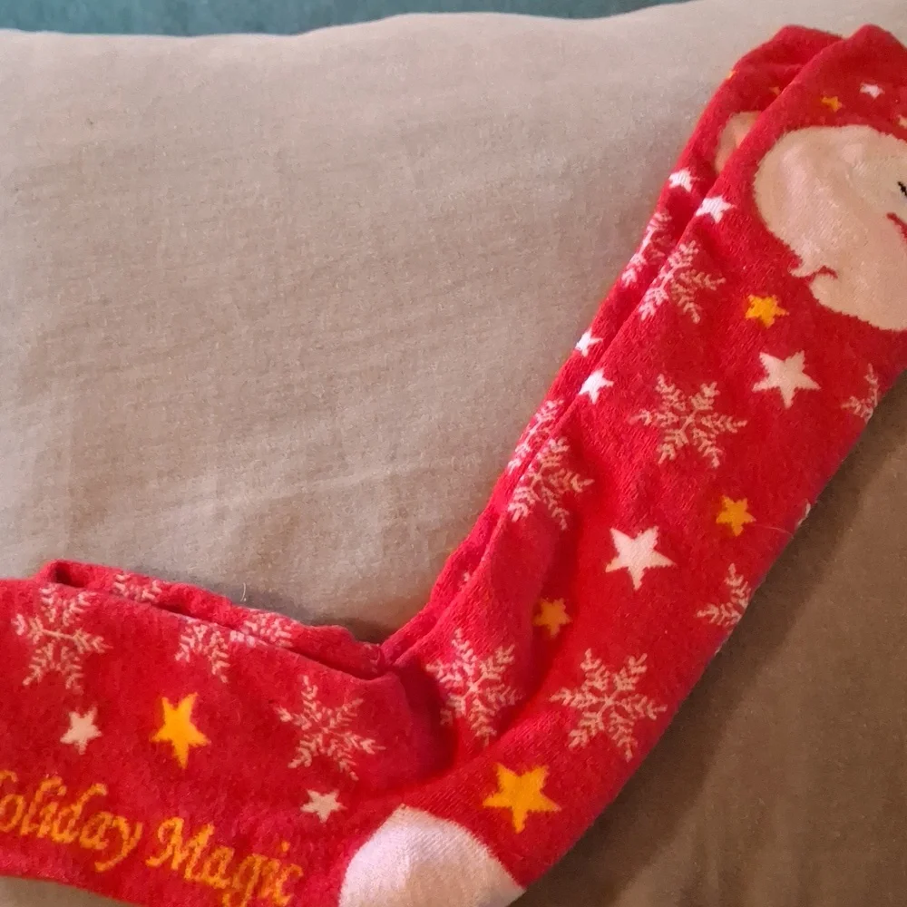 Charming Unicorn Tall Kids Socks - Red
